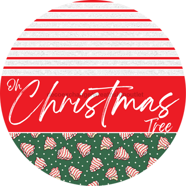 Door Hanger, Christmas Sign, Green Christmas Cake Sign, Welcome Sign, 18